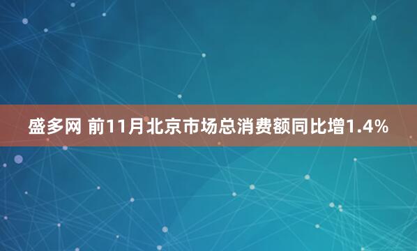 盛多网 前11月北京市场总消费额同比增1.4%